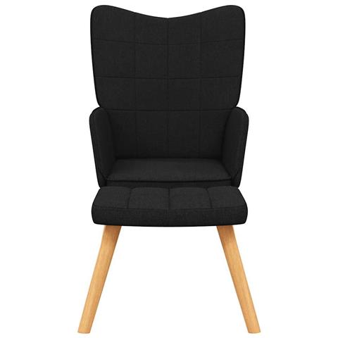 Lusso Casadino -  Poltrona Relax Con Poggiapiedi Nero In Tessuto - Foto 2