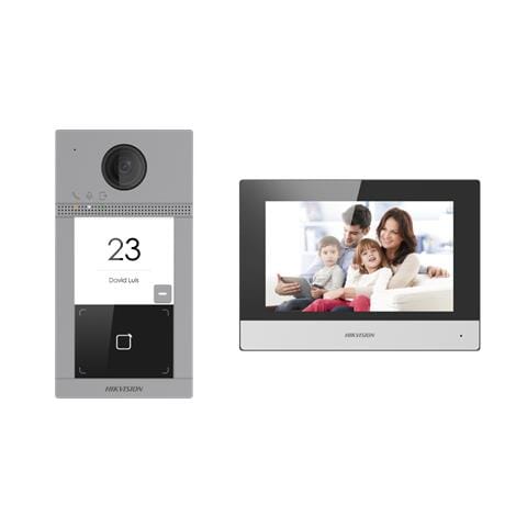 DS-KIS604-S (C) sistema per videocitofono 2 MP 17,8 cm (7") Nero, Grigio, Argento - Foto 1