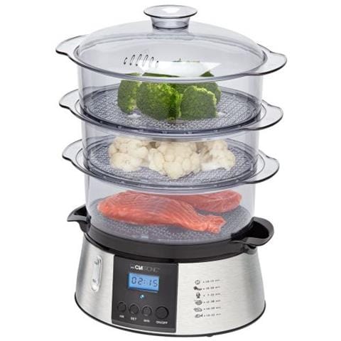 DG 3547 pentola a vapore 3 cestello /i 800 W Nero, Acciaio inox - Foto 1