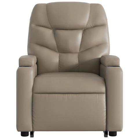 Poltrona Alzapersona Reclinabile Cappuccino in Similpelle - Foto 9