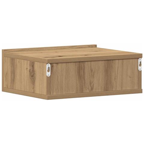 Comodini Pensili 2pz Rovere Artigianale 40x30x15 cm Truciolato - Foto 9