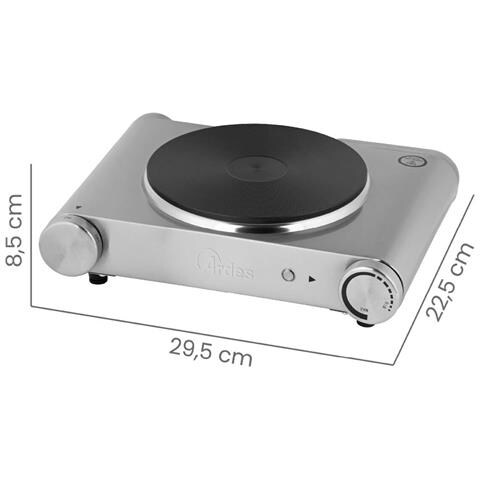 ARFOEL01 piano cottura Acciaio inox Superficie piana 29.5 cm Piastra sigillata 1 Fornello (i) - Foto 2