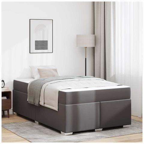 Struttura del letto Grigio 120 x 200 cm Pelle sintetica - Foto 2