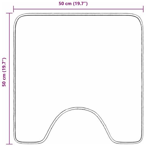 Tappeto da bagno Crema 50 x 50 cm Polipropilene - Foto 6