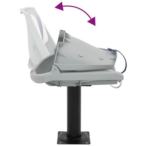 Set Sedile per Barca Pieghevole 2pz Blu e Bianco 48x51x41 cm - Foto 9