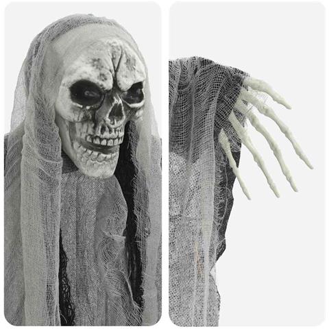 Fantasma appeso di Halloween 3 pcs Nero 66 x 110 cm Poliestere - Foto 8