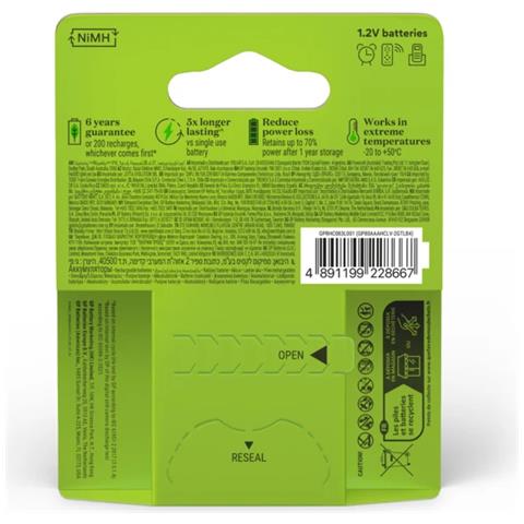 201259 batteria per uso domestico Batteria ricaricabile Stilo AA Nichel-Metallo Idruro (NiMH) - Foto 2