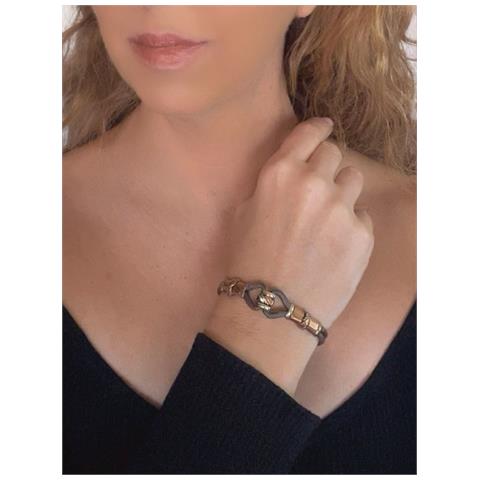 Bracciale Unico Fatto A Mano In Pelle, Ottone E Rame. - Foto 2