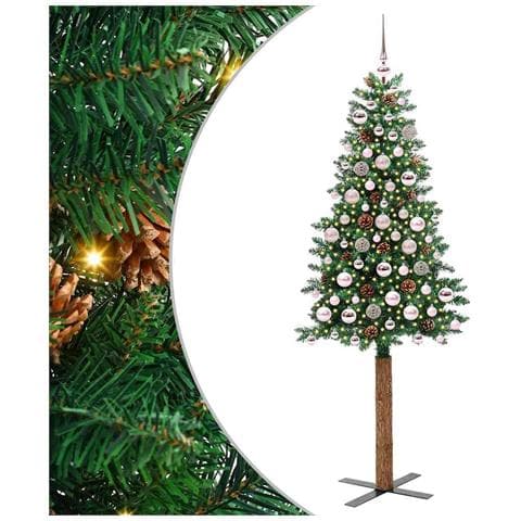 Albero di Natale snodato con 300 LED con supporto Verde 180 cm - Foto 1