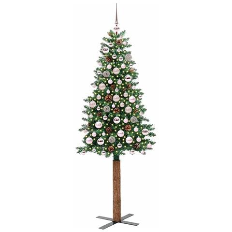 Albero di Natale snodato con 300 LED con supporto Verde 180 cm - Foto 2