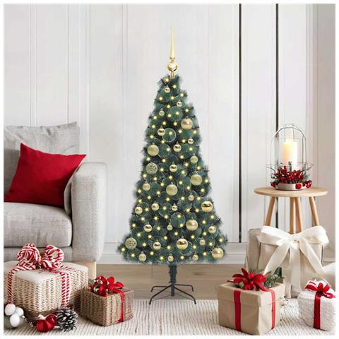 Albero di Natale artificiale preilluminato con set di palline - Foto 2