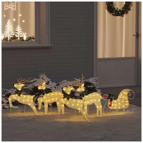 Renne LED 5 pcs Oro Tessuto - Foto 2