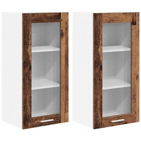 Armadio pensile Riga 2 pcs Legno vecchio 40 x 31 x 80 cm - Foto 1