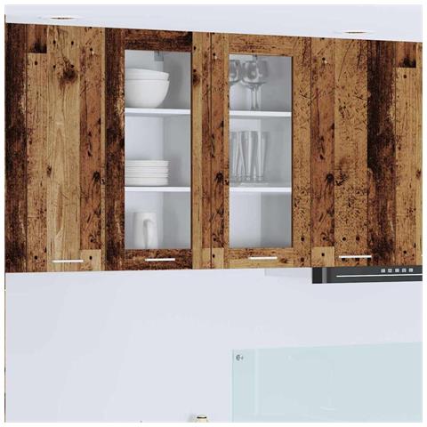 Armadio pensile Riga 2 pcs Legno vecchio 40 x 31 x 80 cm - Foto 2