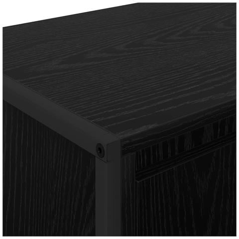 Mobile TV Rovere Nero 140 x 36 x 49.5 cm Legno multistrato - Foto 9