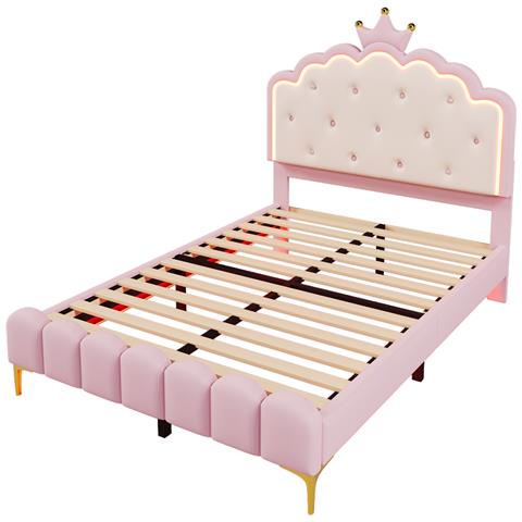 Letto Principessa 140x200 Con Led Telecomandata E Gambe Metalliche - Foto 3