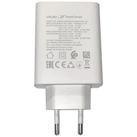 Caricabatterie Originale Flashcharge Usb V9082loai-eu 90w White Bulk Per Smartphone - Foto 2