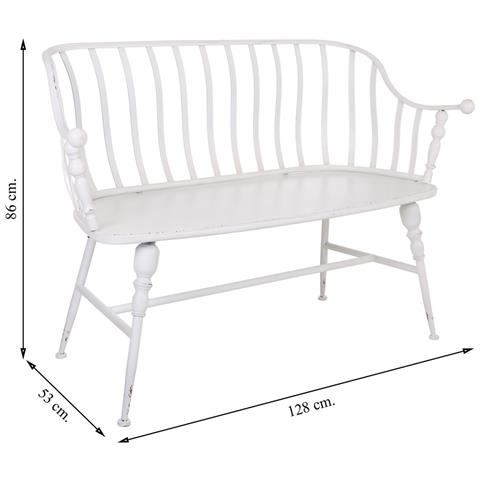 Sgabello In Metallo Bianco 128x53x86h - Foto 8