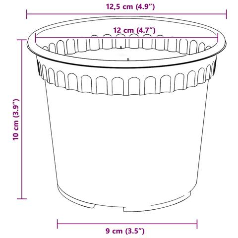 Vaso Rotondo per Fiori 24 pcs Rosso Mattone Ø 12,5 x 10 cm - Foto 9
