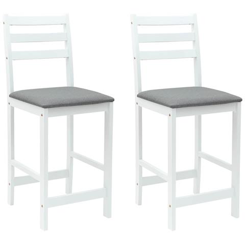 Sedie da pranzo 2 pcs Bianco 40 x 47,5 x 99,5 cm - Foto 1