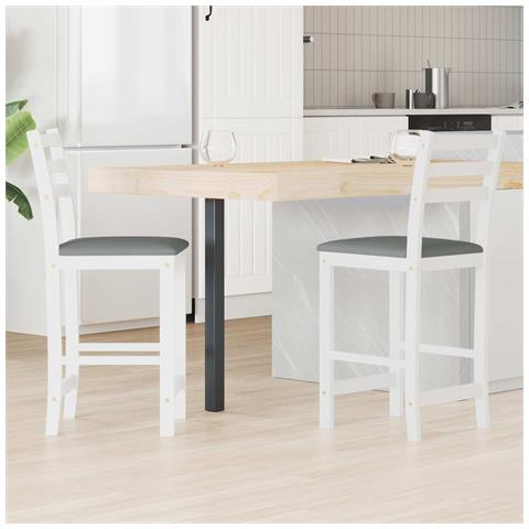 Sedie da pranzo 2 pcs Bianco 40 x 47,5 x 99,5 cm - Foto 2