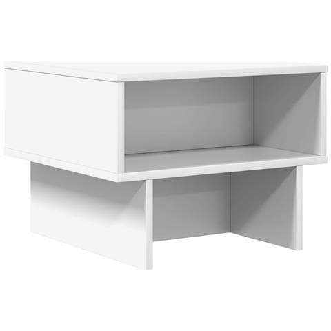 Tavolino da salotto Bianco 48 x 46 x 35 cm Legno multistrato - Foto 1