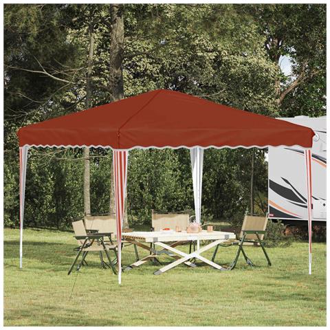 Tenda per feste a pop-up 288 x 288 x 245 cm Terracotta - Foto 2