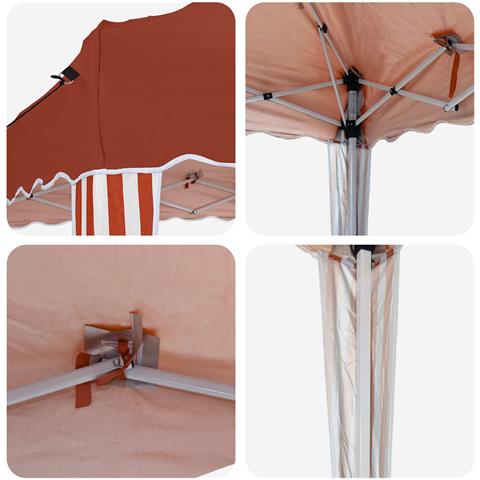 Tenda per feste a pop-up 288 x 288 x 245 cm Terracotta - Foto 9