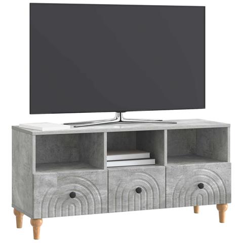 Mobile TV Grigio Cemento 102 x 34,5 x 50 cm - Foto 2