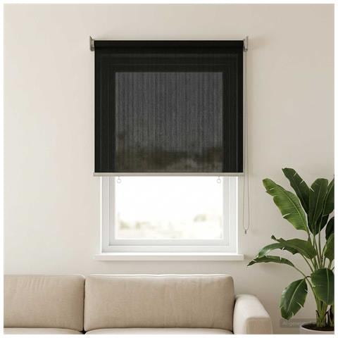 Tenda a Rullo Esterno Blocco UV 90% Nero 80 x 140 cm HDPE - Foto 2
