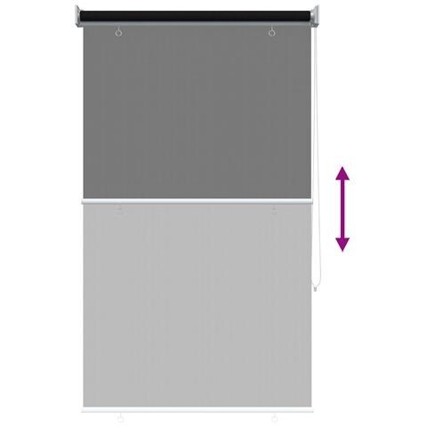 Tenda a Rullo Esterno Blocco UV 90% Nero 80 x 140 cm HDPE - Foto 9