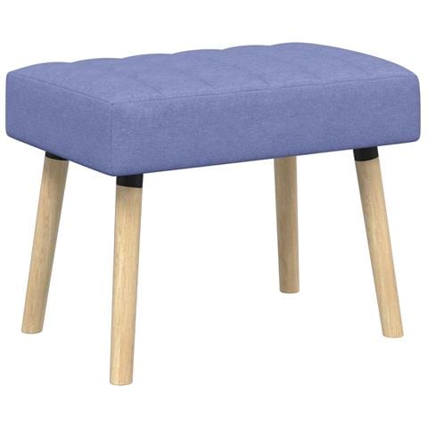 Panchina trapuntata a canale Blu jeans 60 x 40 x 45 cm Tessuto - Foto 1