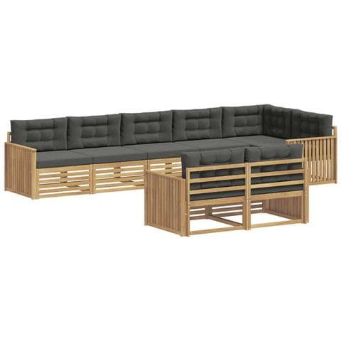Set di divani da esterno 8 pcs Bianco e Antracite - Foto 1