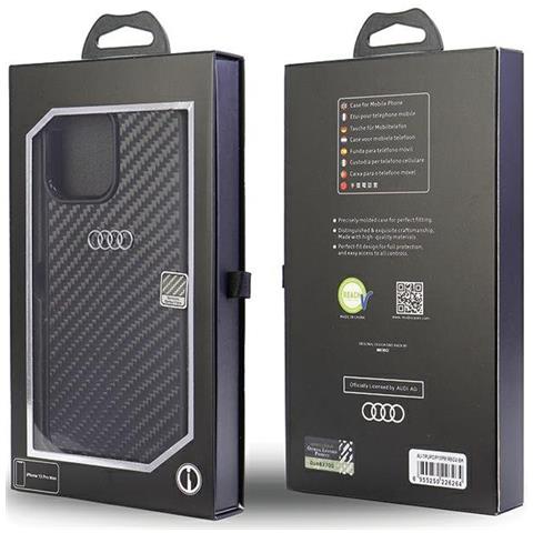 Custodia In Fibra Di Carbonio Audi Per Iphone 13 Pro Max - Nera - Foto 5