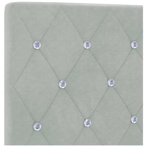 Letto box spring con materasso Grigio Chiaro Singolo Velluto - Foto 9