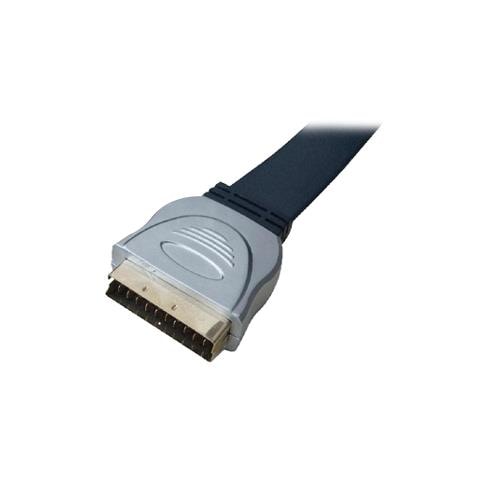 CAVO SCART 1Mt M / M 07NXSK01MA202 21pin to 21pin Metal plug - Gold plating - Blu - Foto 1