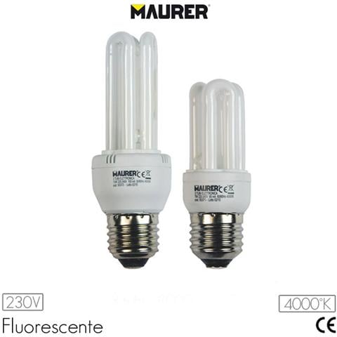 Lampadina fluorescente 3 tubi T2 luce fredda 4000K E27 W13 V230 - Foto 2