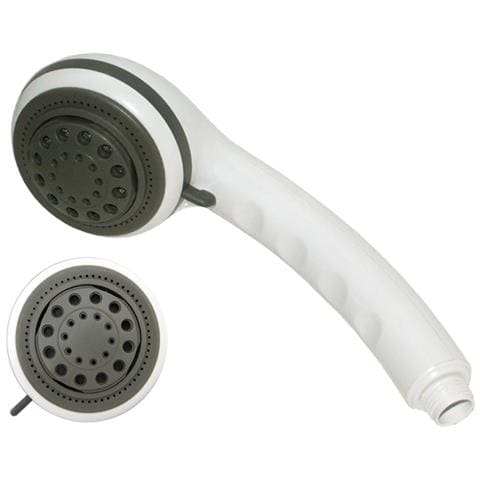 Doccetta Acrilica Di Colore Bianco A 3 Getti (idromassaggio - Soft - Pioggia) E Attacco Filettato Da 1/2"" Maschio. - Foto 1