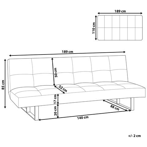 Divano Letto In Pelle Sintetica Nera Derby Piccolo - Foto 20