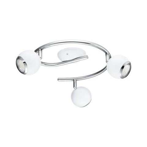 Lampada Da Soffitto ""spot"" Per Uso Interno 345 X 290 X 70 Mm Led - 3x3 W - 3x240 Lm - 3000k Warm White - 15.000 H. Bianco Collezione Style - Foto 1