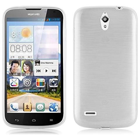 Custodia Compatibile Con Huawei Ascend G610 In Argento - Coperchio Protettivo In Silicone Tpu Flessibile Con Design Spazzolato - Foto 1