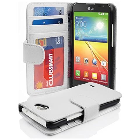 Custodia Compatibile Con Lg L70 In Magnesio Bianco - Coperchio Protettivo Con Chiusura Magnetica E 3 Slot Per Carte - Foto 1