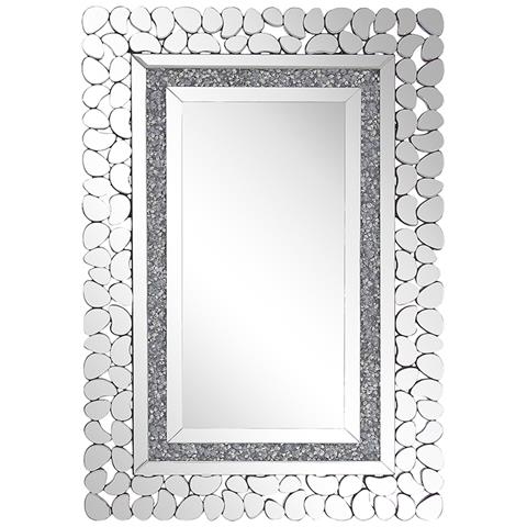 Specchio Da Parete Argento 60 X 90 Cm Pabu - Foto 12