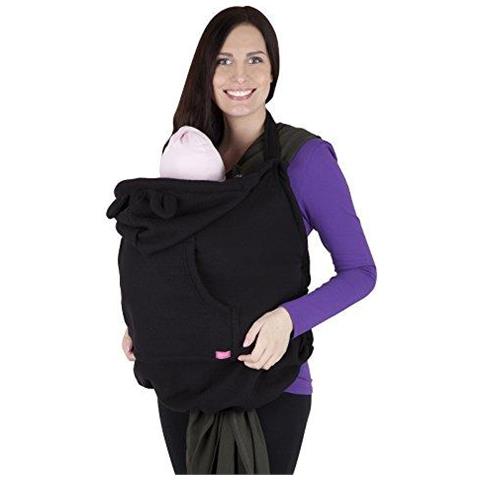 Mija - Maternit Caldo Pile Copertura Universal Carrier Antivento Bambino 4022 (nero)  - Foto 4