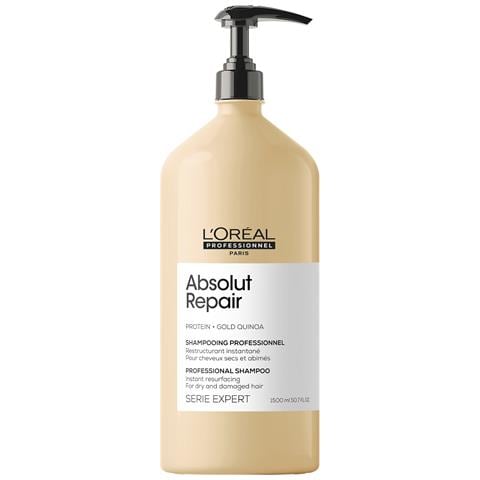 Professionnel, Serie Expert Absolut Repair, Proteina + Quinoa D'oro, Shampoo Per Capelli, Risurfazione Istantanea, 1500 Ml - Foto 2