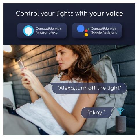 Lampadina Intelligente E27 Ambra Calda 4,9w Led A Filamento Alexa E Google Assistant, R5137 - Foto 2