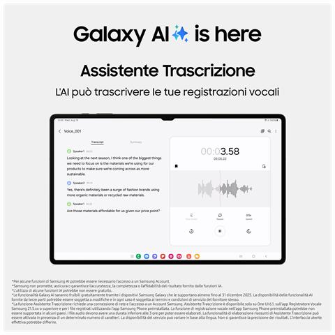 Tablet Galaxy Tab S9 (2023) Grafite 11" WQXGA Octa Core RAM 12GB Memoria 256 GB +Slot MicroSD Wi-Fi Fotocamera 13Mpx Android - Europa - Foto 2