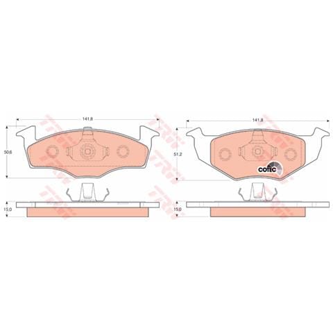 Pattini Freno Volkswagen Polo-seat Ibiza Iii (99- Gdb1306 - Foto 1