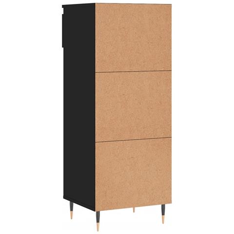 Scarpiera Nera 40x36x105 Cm In Legno Multistrato - Foto 2