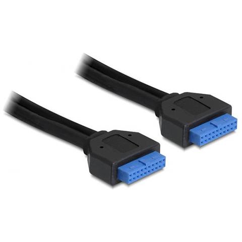 0.45m Usb 3.0 19-p F /f Cavo Usb 0,45 M Idc Nero - Foto 1